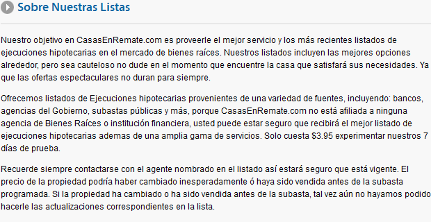 Sobre nuestras Listas