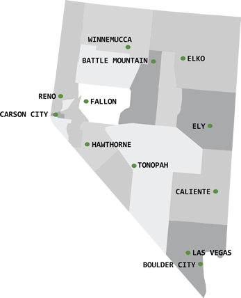 Nevada map