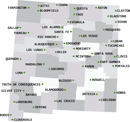 New Mexico map