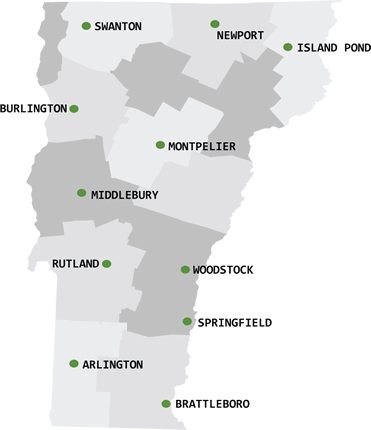 Vermont map