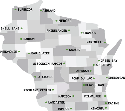 Wisconsin map